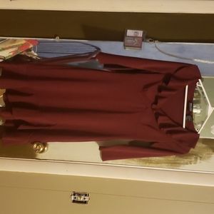 Maroon shapely dress